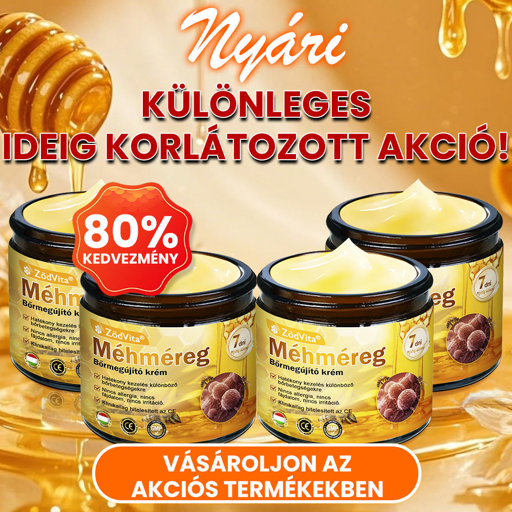 🐝🌿 ZödVita® Méhméreg Bőr Helyreállító Krém 🔥 Magyar fejlesztés, magyarországi gyártás és szállítás