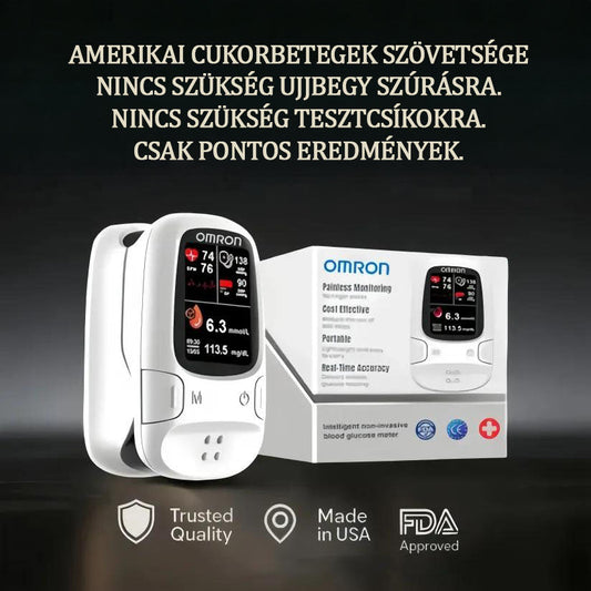 🔥Omron™ 11in1 nem invazív vércukormérő – Tű nélkül, zsebben hordható. 🎁Első 50 rendeléshez rózsanyaklánc ingyen❤️❤️