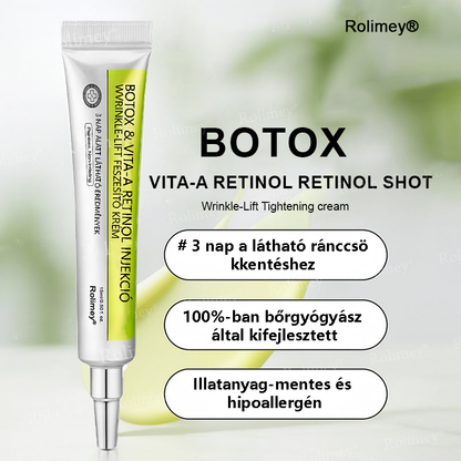 💫🪄🌟Magyarországon készült, közvetlenül Magyarországról szállítjuk 💫Rolimey® Botox és Retinol Szérum – Emeli és feszesíti a bőrt, csökkenti a ráncokat – Az akció utolsó napja, 70% KEDVEZMÉNY az egész üzletben