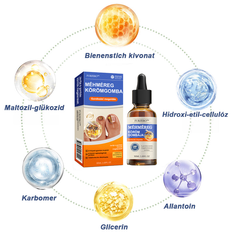 🐝Furzero™ Méhméreg Körömgomba Kezelőoldat: Teljes megoldás a körömgomba problémájára🌟👣👣（Az utánvétes fizetést）