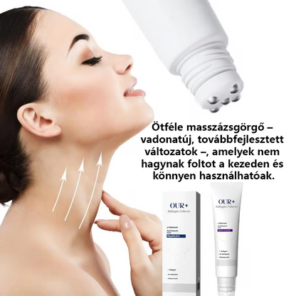 Rollerball masszázs nyakkrém 🧴 Kollagén és hialuronsav | Feszesíti a nyakat, csökkenti a nyaki ráncokat és a tokát